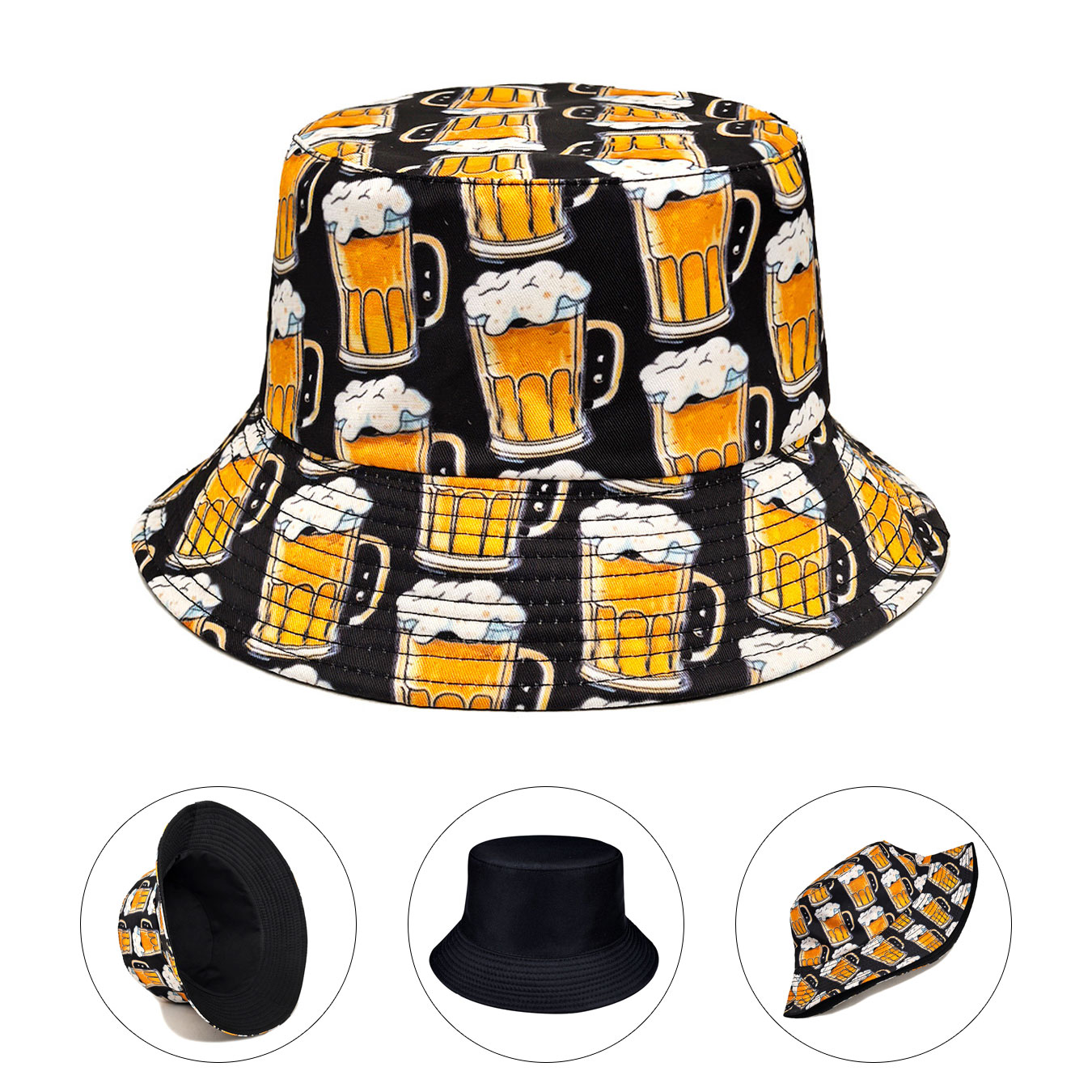 Outdoor Adventure Wear - Sombrero de pescador de doble cara