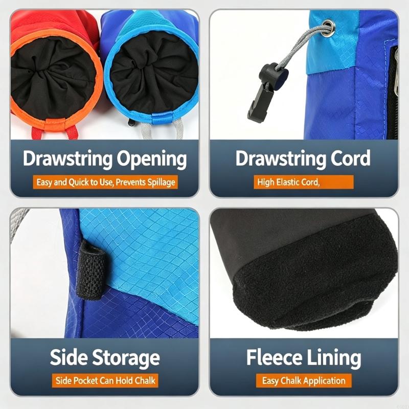 Bolsa tiza con agarre para esc - Chalk Bag Bouldering reseña y precio
