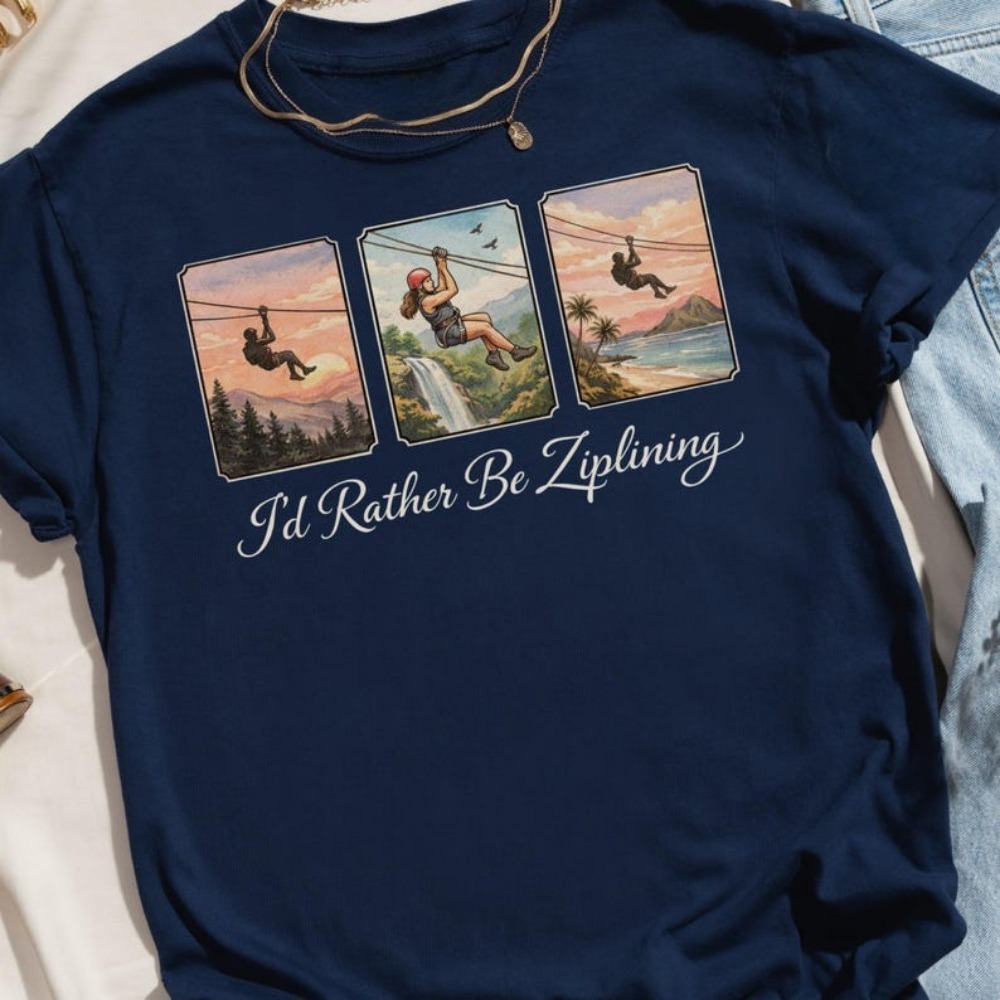 Camiseta I'd Rather Be Ziplini - Outdoor Adventure Ziplines & Waterfall Puerto Vallarta reseña y precio