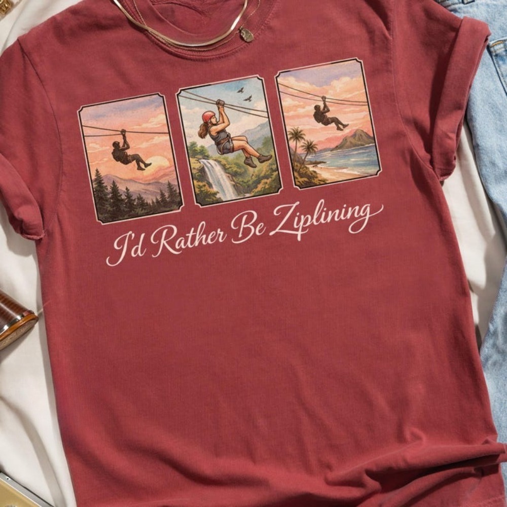 Camiseta I'd Rather Be Ziplini - Outdoor Adventure Ziplines & Waterfall Puerto Vallarta reseña y precio